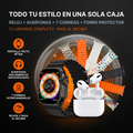Combo Smartwatch Ultra - Reloj inteligente + audífonos + 7 correas